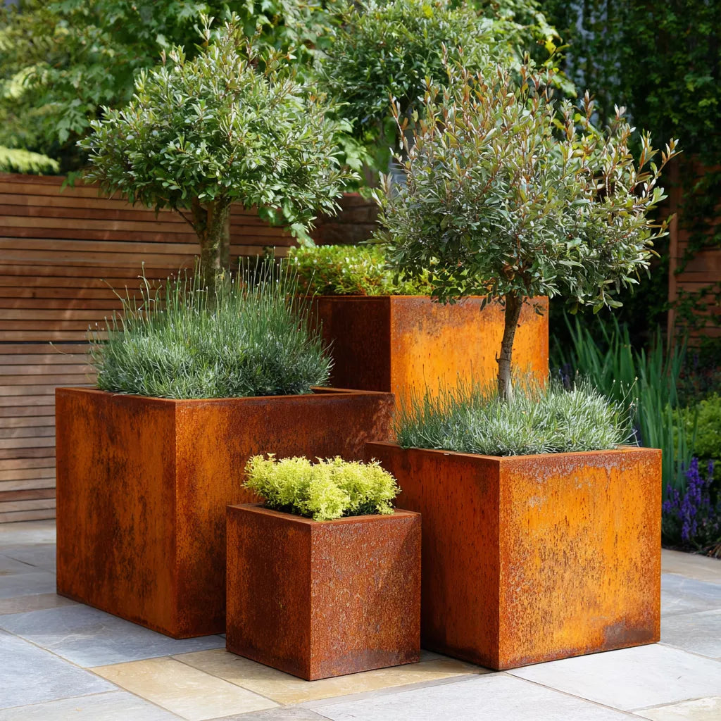 Corten Steel Square Planter