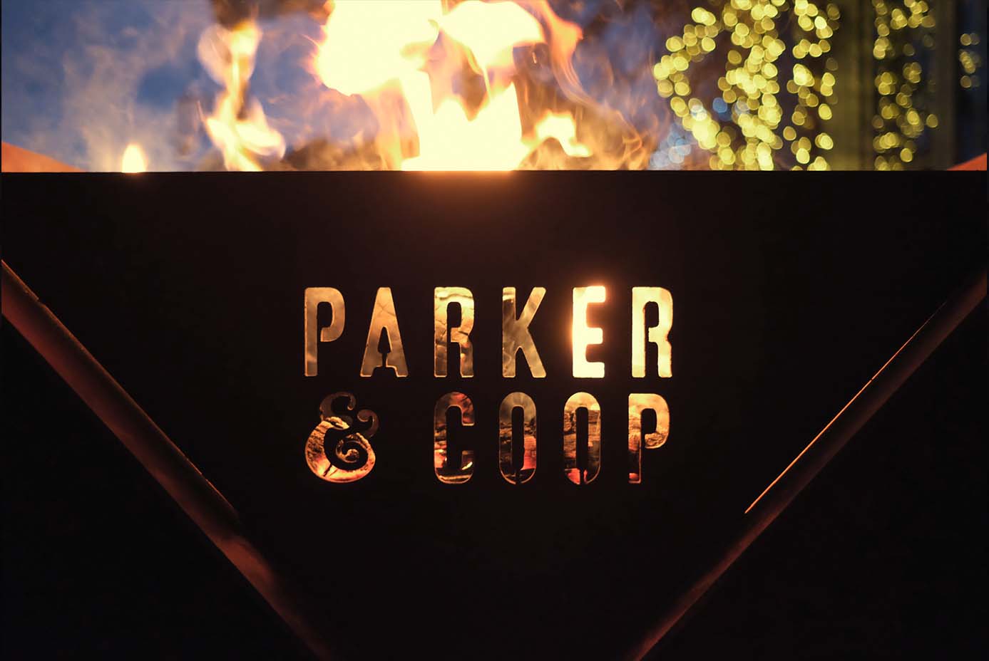 Woodstock Corten Steel Fire Pit Log Store and Grill