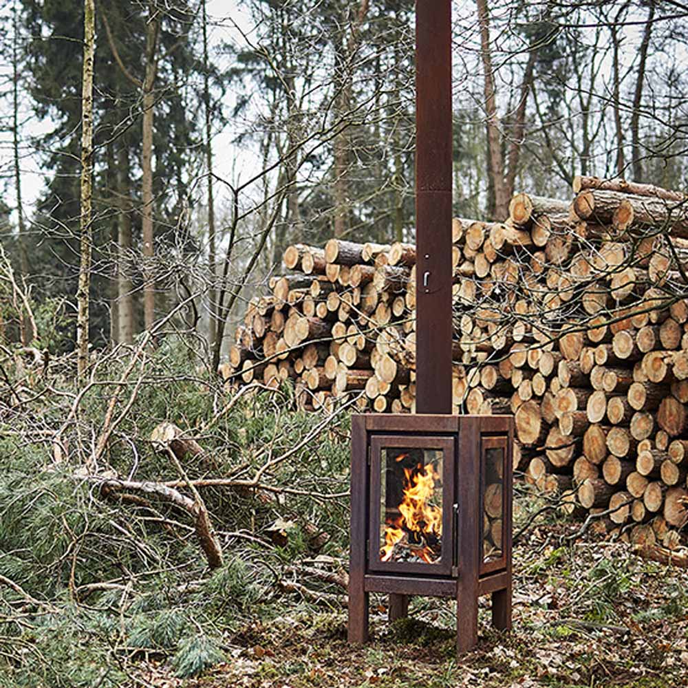 Quaruba-XXL-RB73-Parker-and-coop-corten-steel-rusted-log-burner-stove-fire