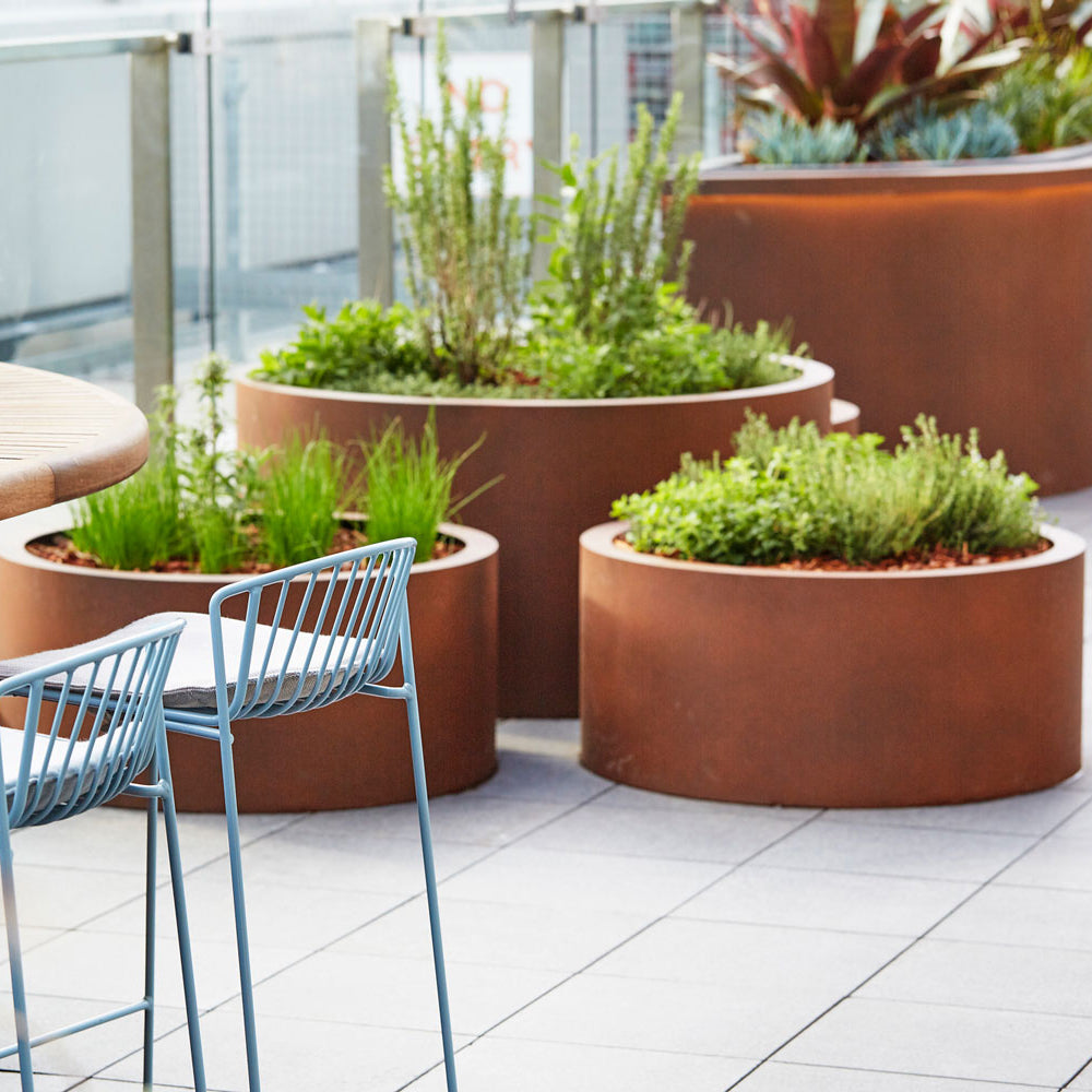 Corten Steel Round Planter