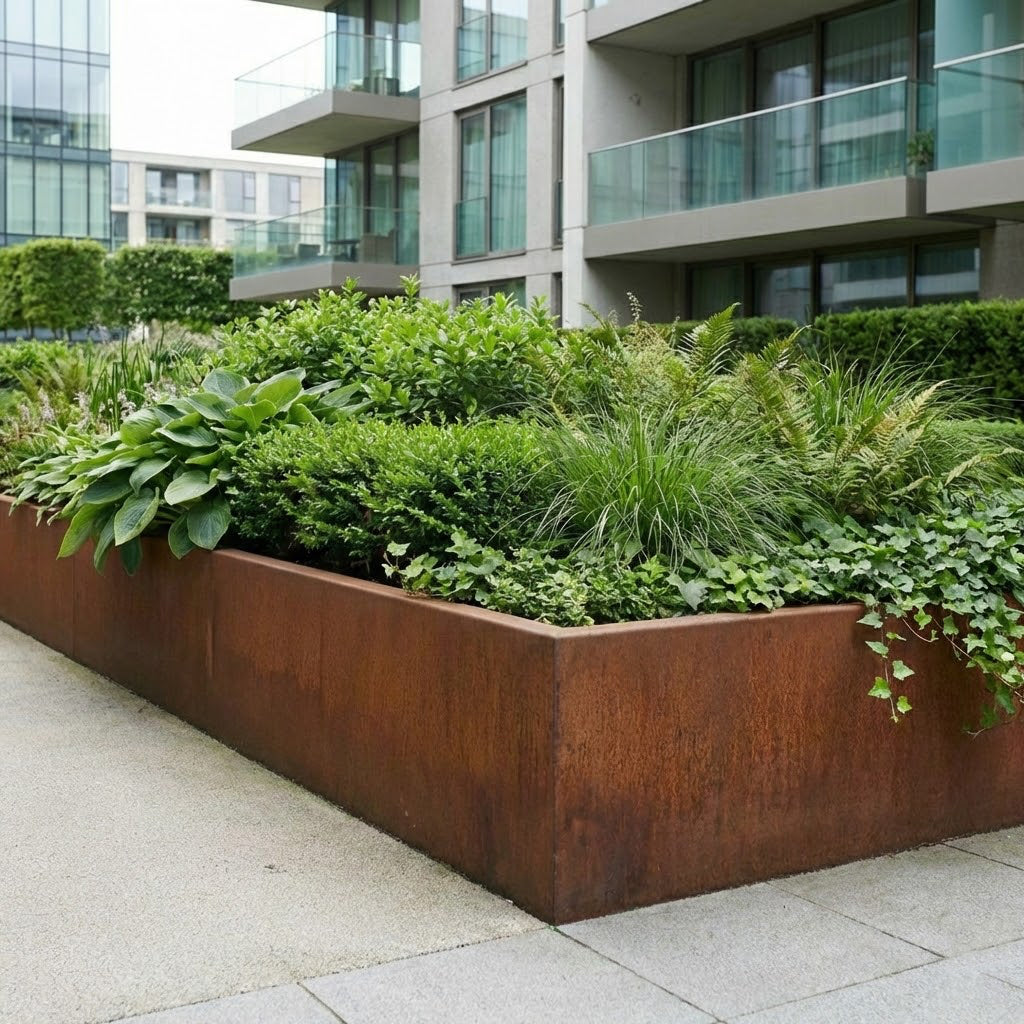 Corten Steel Retaining Wall 30cm High