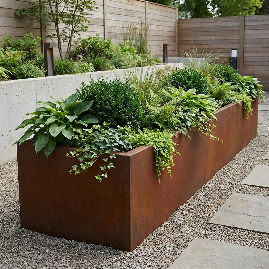 Corten Steel Retaining Wall 60cm High
