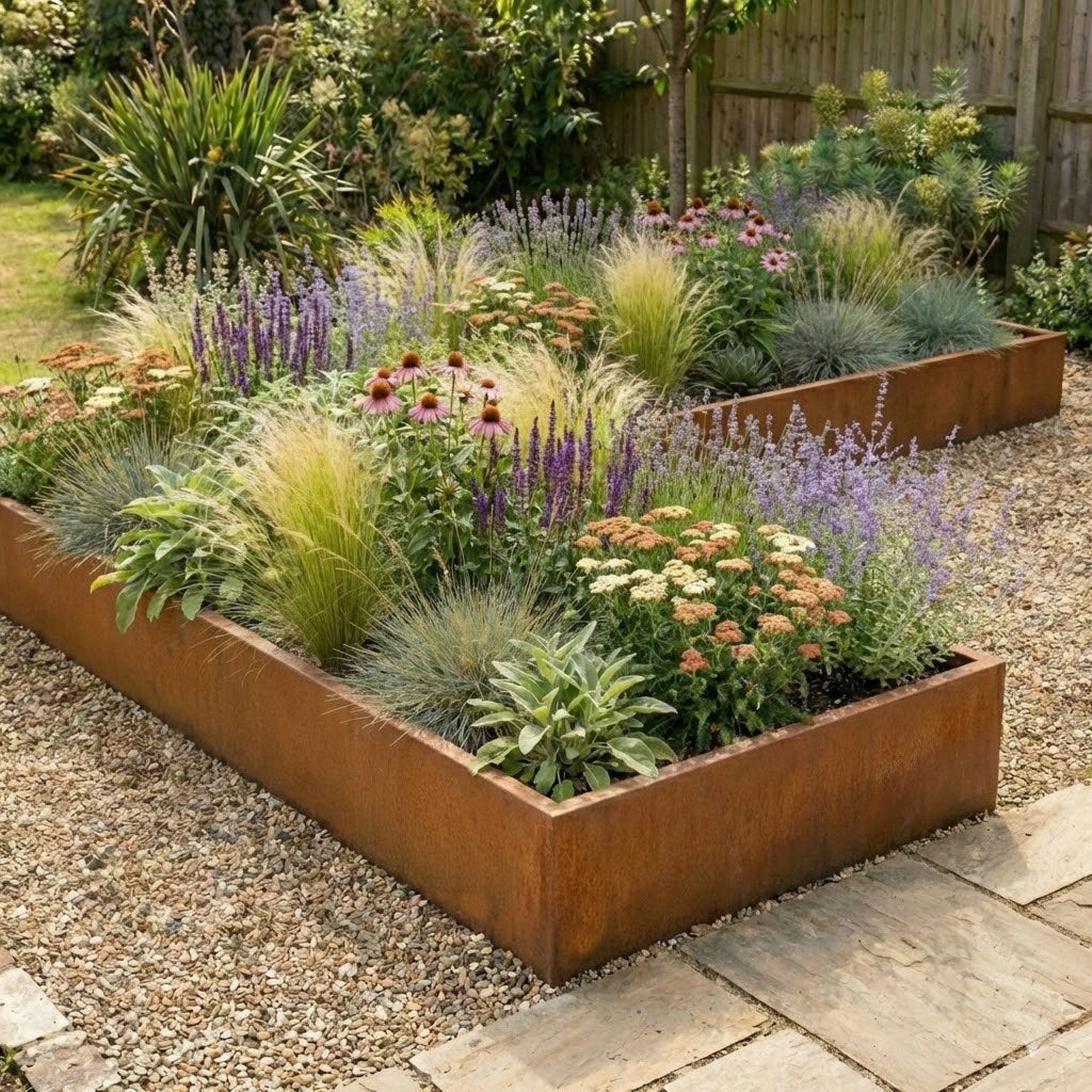 Corten Steel Retaining Wall 20cm High