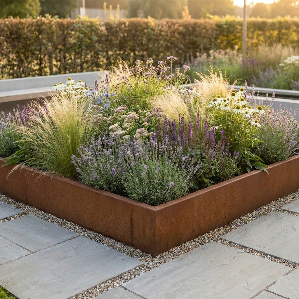 Corten Steel Retaining Wall 30cm High