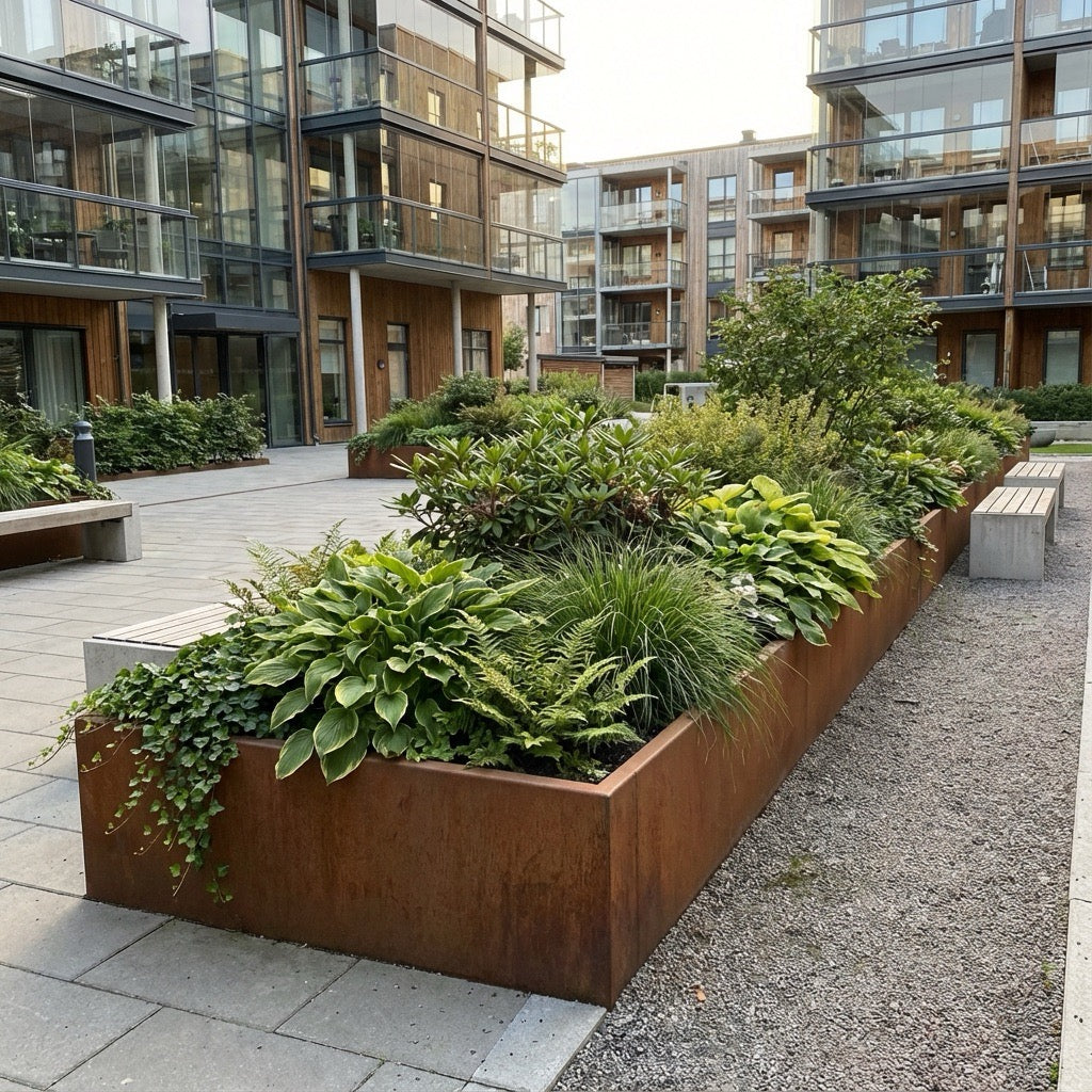 Corten Steel Retaining Wall 60cm High