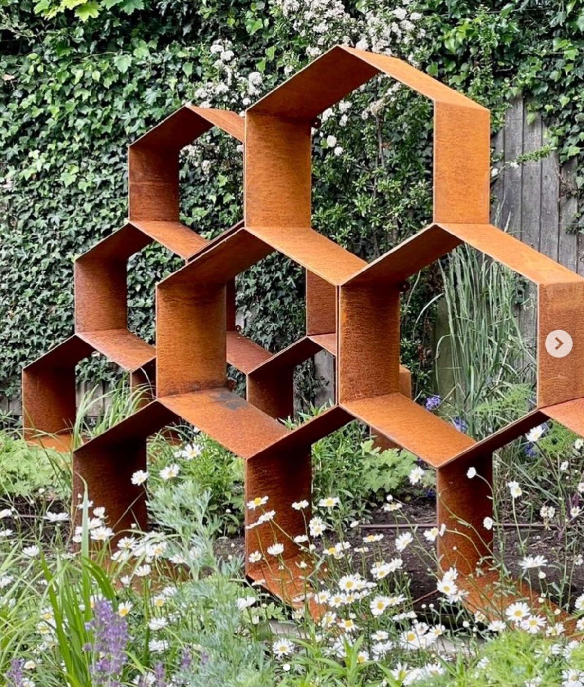Woodstock Corten Steel Hexagons Log Store