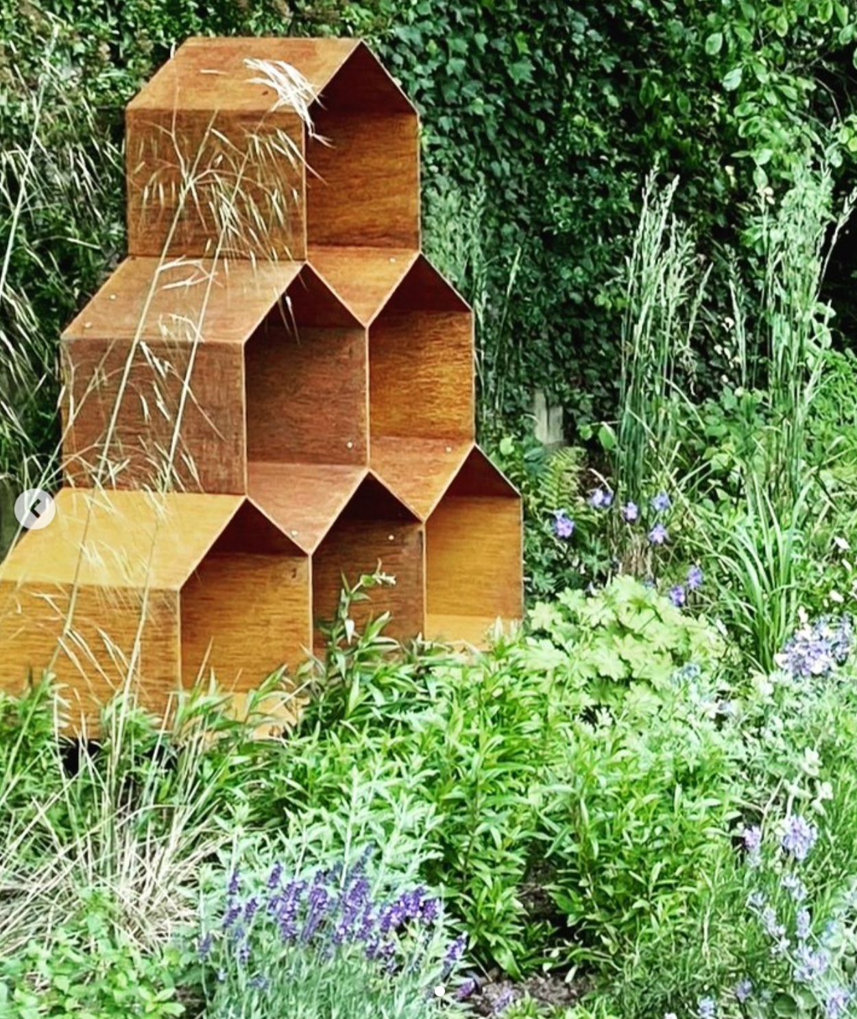 Woodstock Corten Steel Hexagons Log Store
