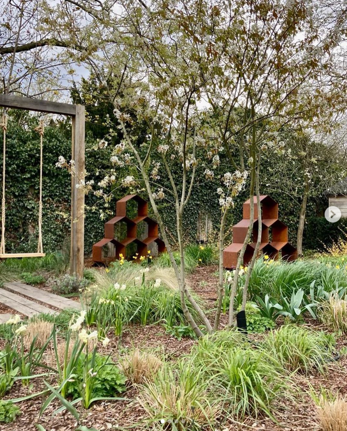Woodstock Corten Steel Hexagons Log Store