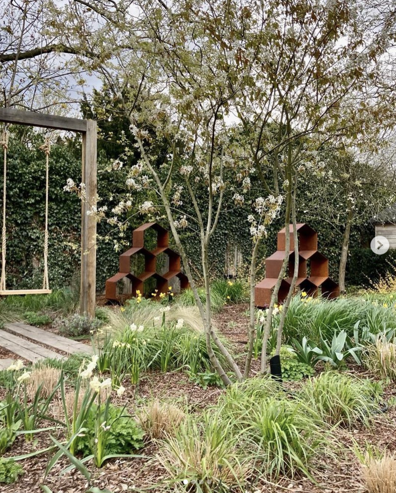 Woodstock Corten Steel Hexagons Log Store