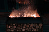Woodstock Corten Steel Fire Pit Log Store Grill