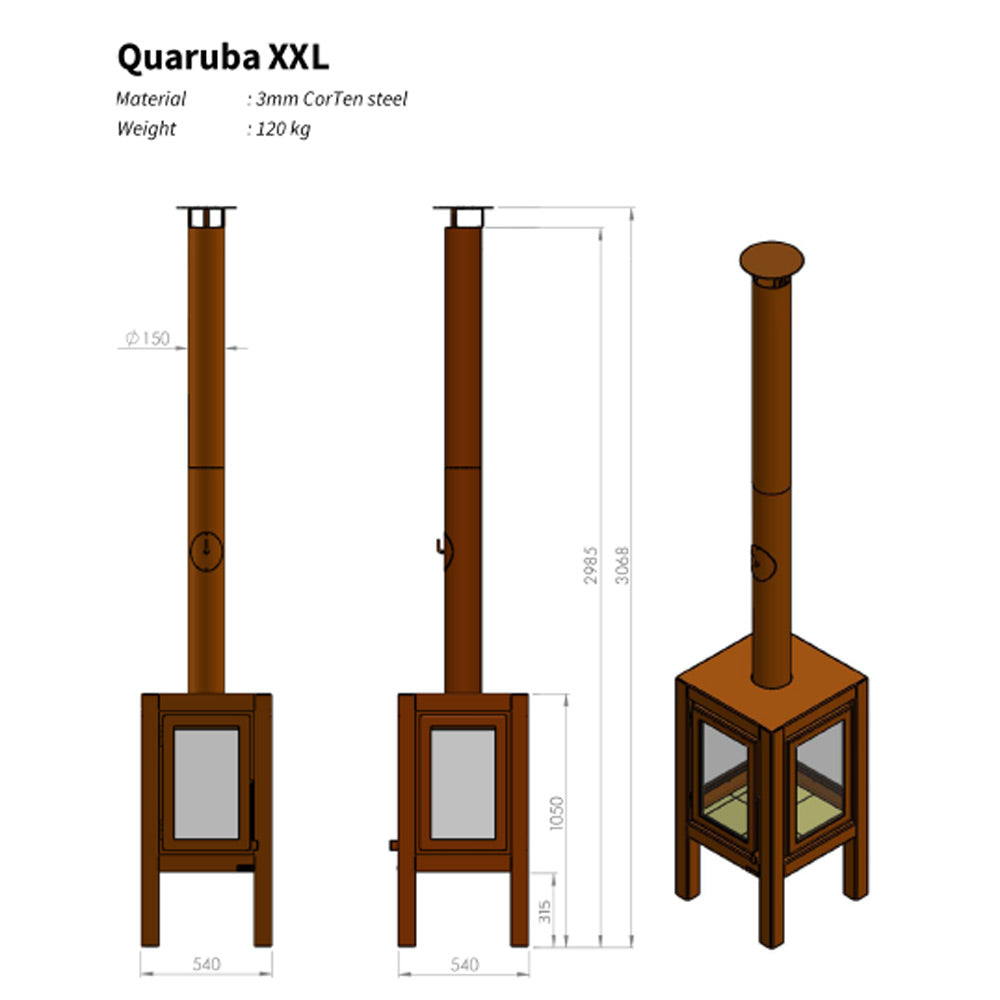Quaruba-XXL-RB73-Parker-and-Coop-Corten-Steel-Rusted-outdoor-stove-log-burner-fire