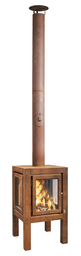Quaruba-XL-RB73-Parker-and-Coop-corten-rusted-outdoor-log-burner-stove-fire