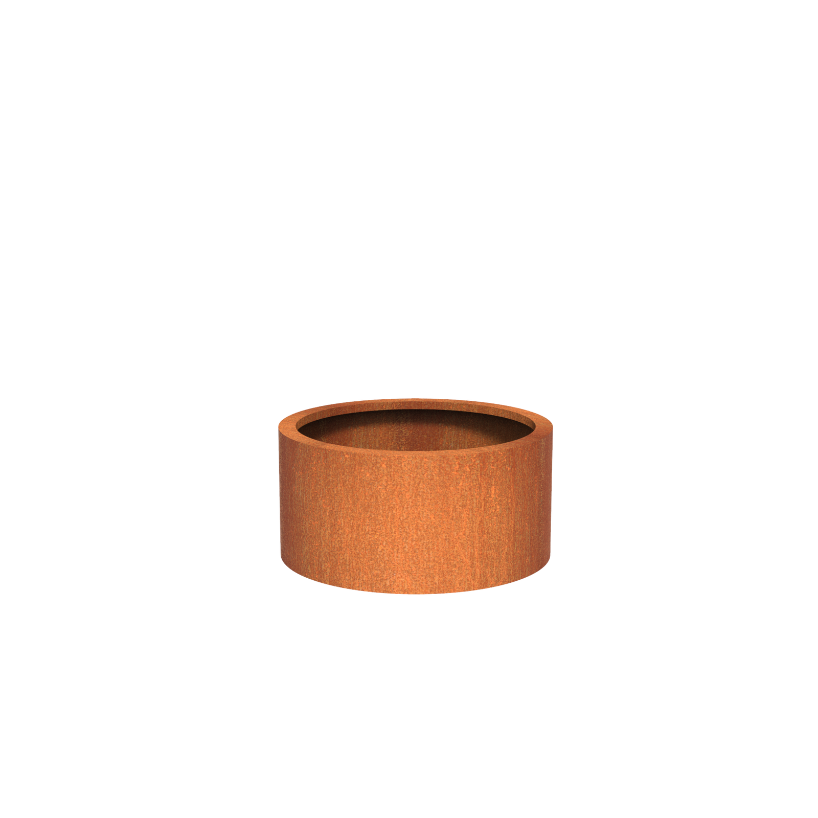 Jardinière ronde en acier Corten