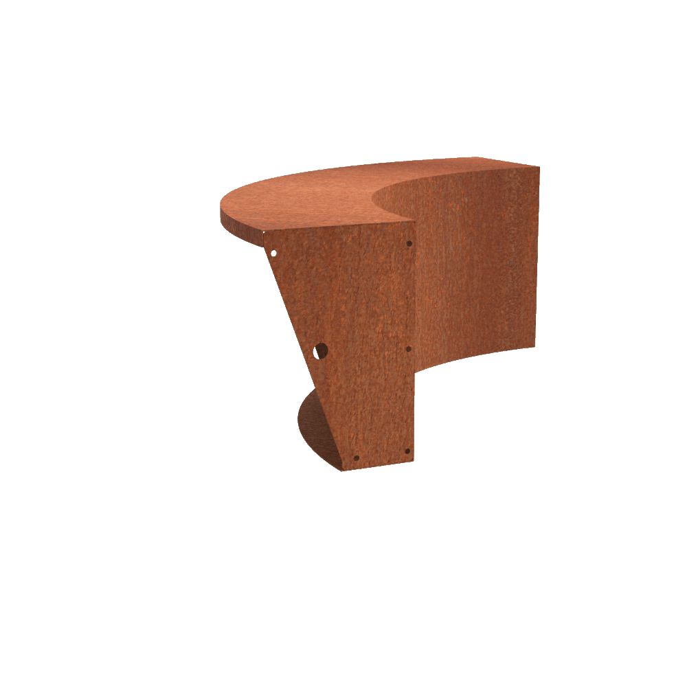 corten steel retaining wall in  a garden