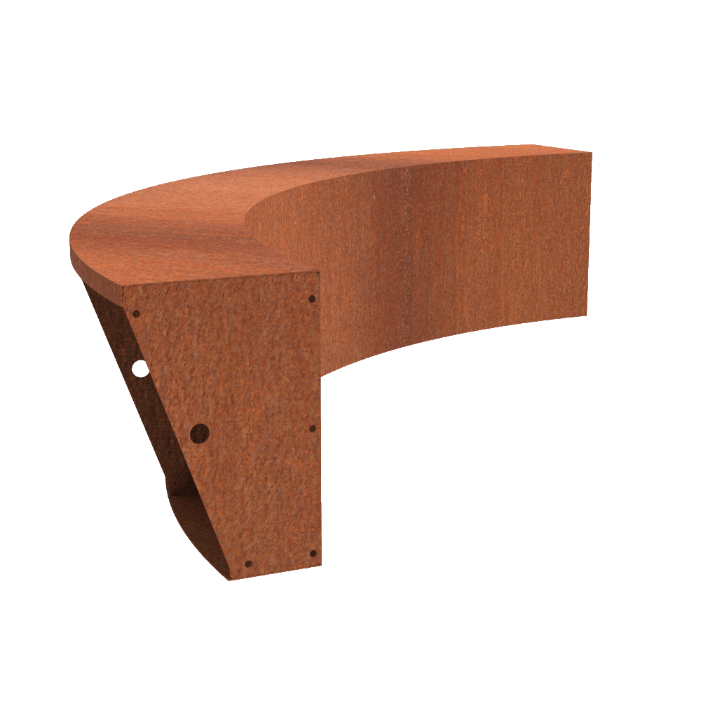  corten steel retaining wall for gardens section by parker and coop and adezz 