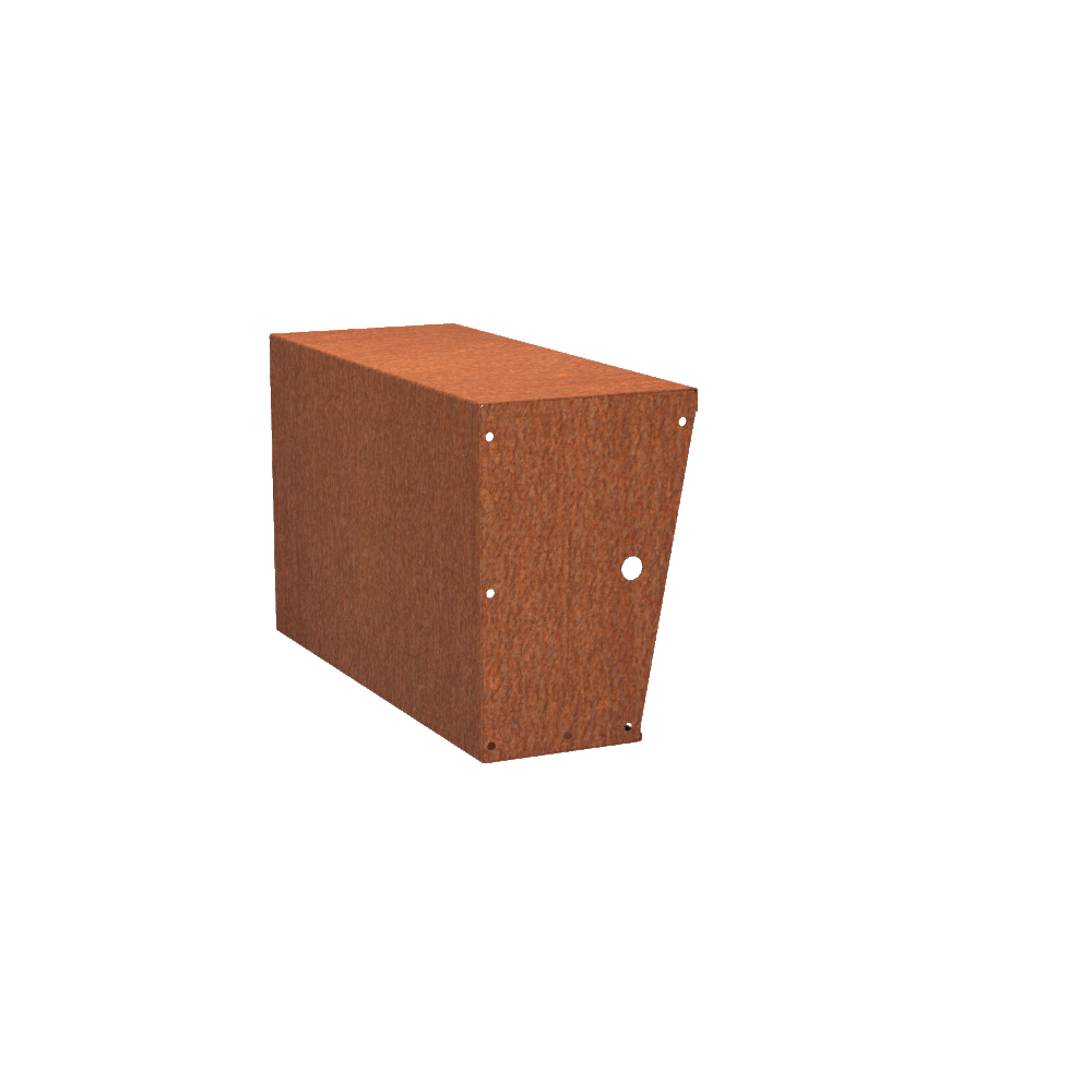 corten steel retaining wall for gardens section by parker and coop and adezz 