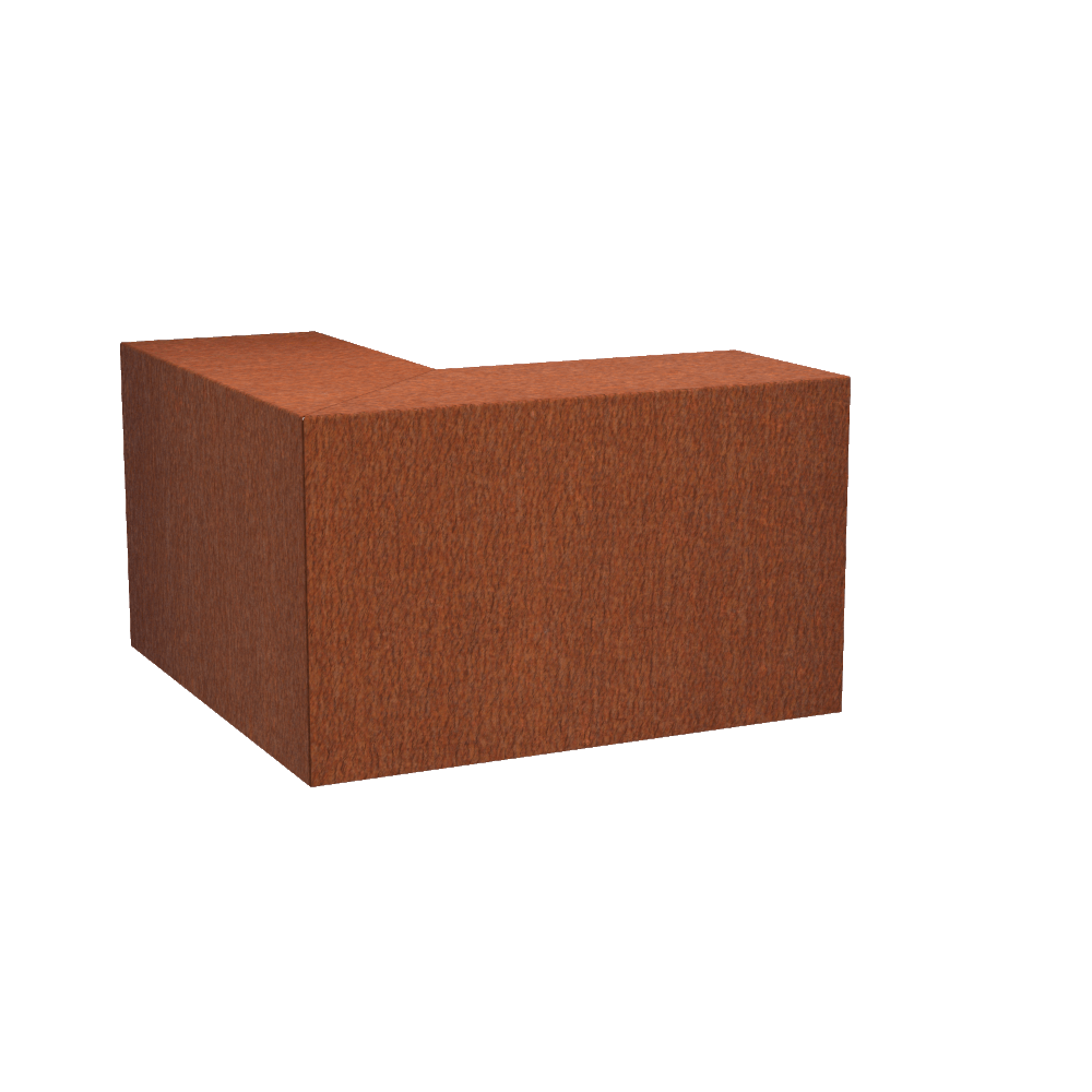 corten steel retaining wall for gardens section by parker and coop and adezz 