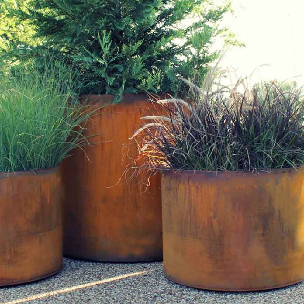 Corten Steel Round Planter