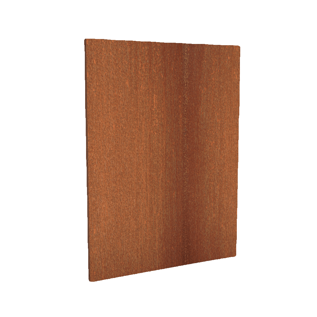 a rusted corten steel garden privacy panel screen