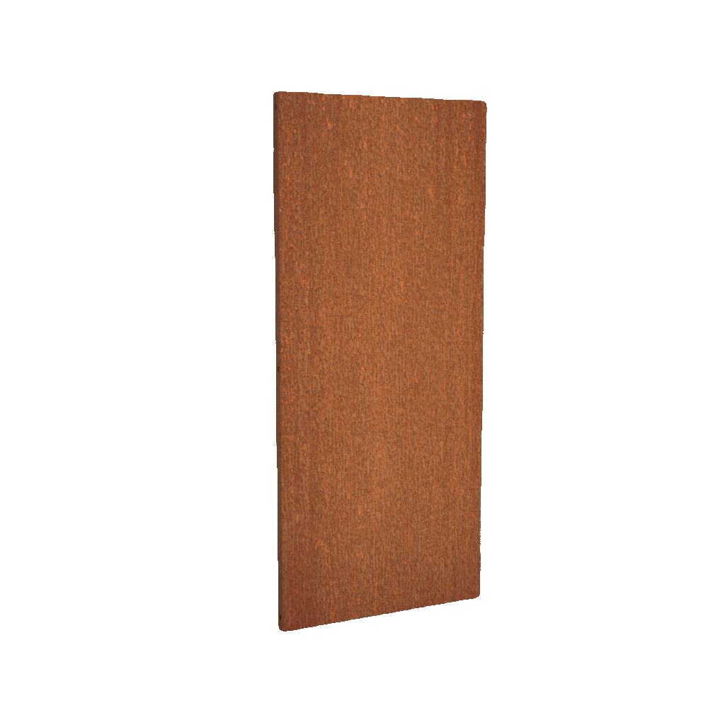 a rusted corten steel garden privacy panel screen