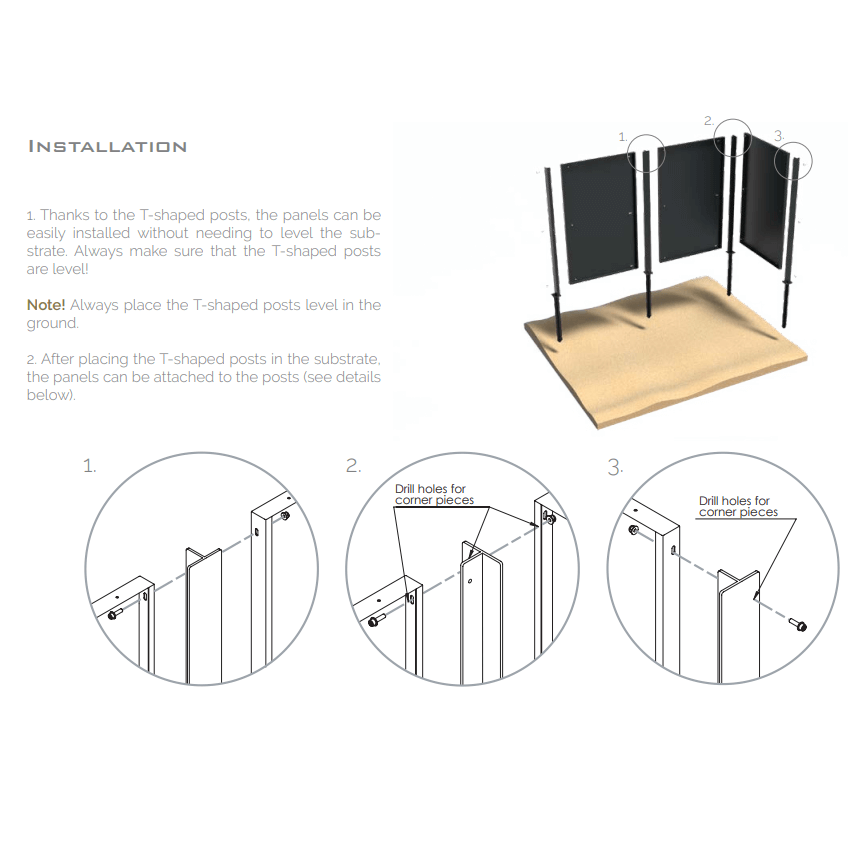 parker-and-coop-garden-panel-post-corten-steel-diagram