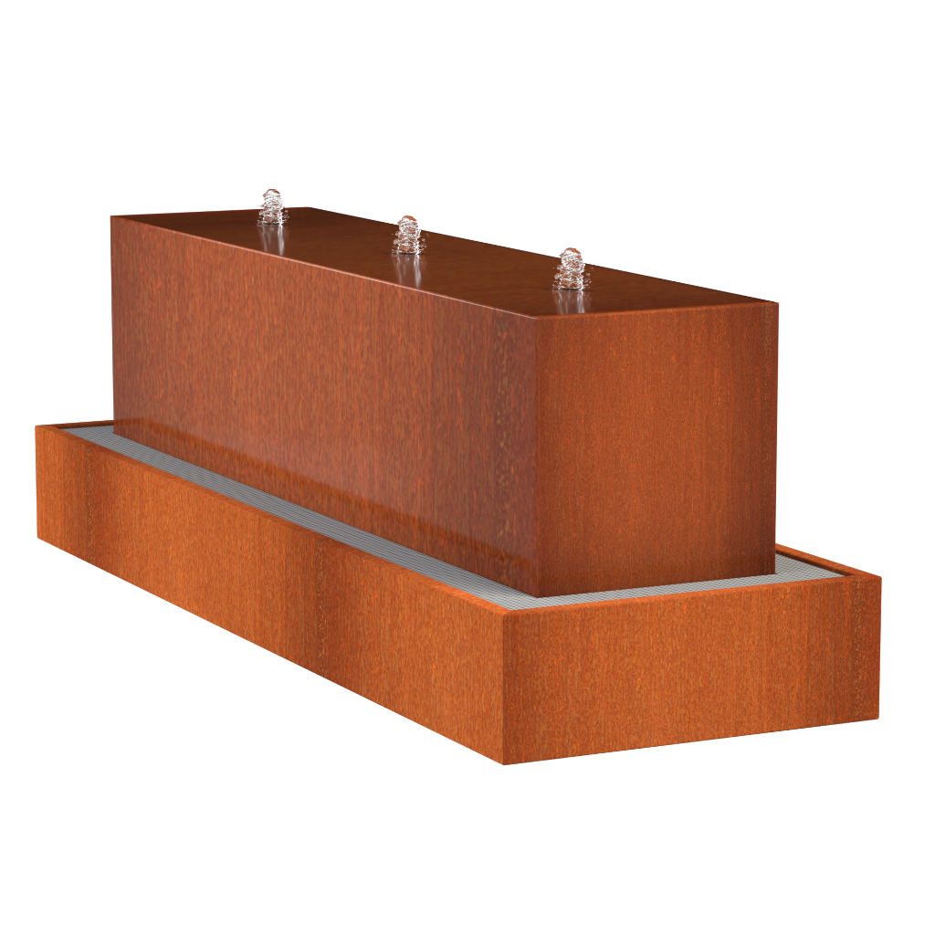 parker-and-coop-garden-water-feature-block-corten-steel-rust CWB 04