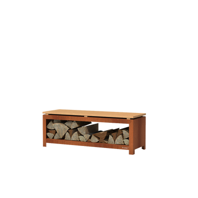parker-and-coop-log-bench-seat-fire-wood-store-corten-steel-BHS2.2H.