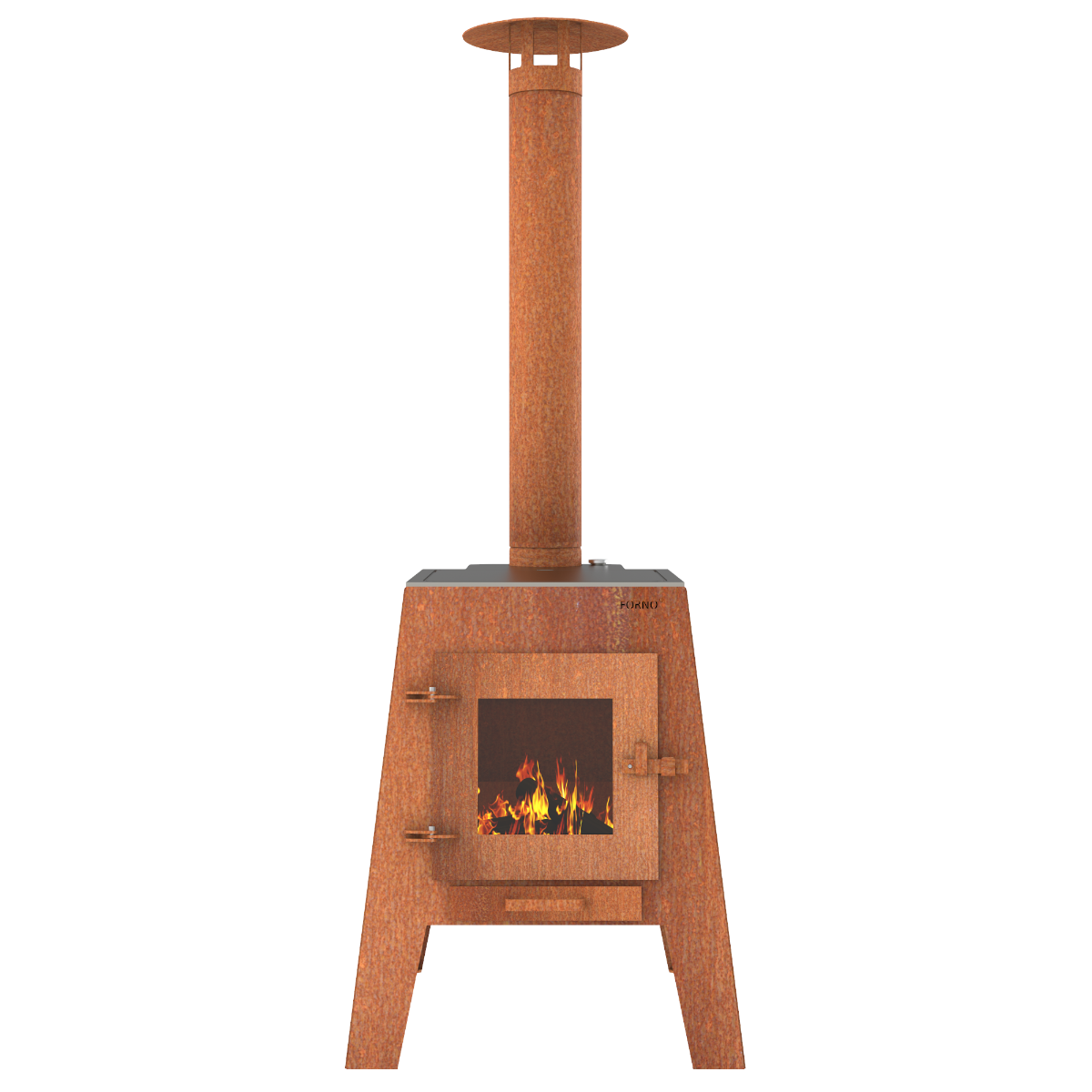 Parker-and-Coop-corten-steel-outdoor-cooking-oven-bbq-grill