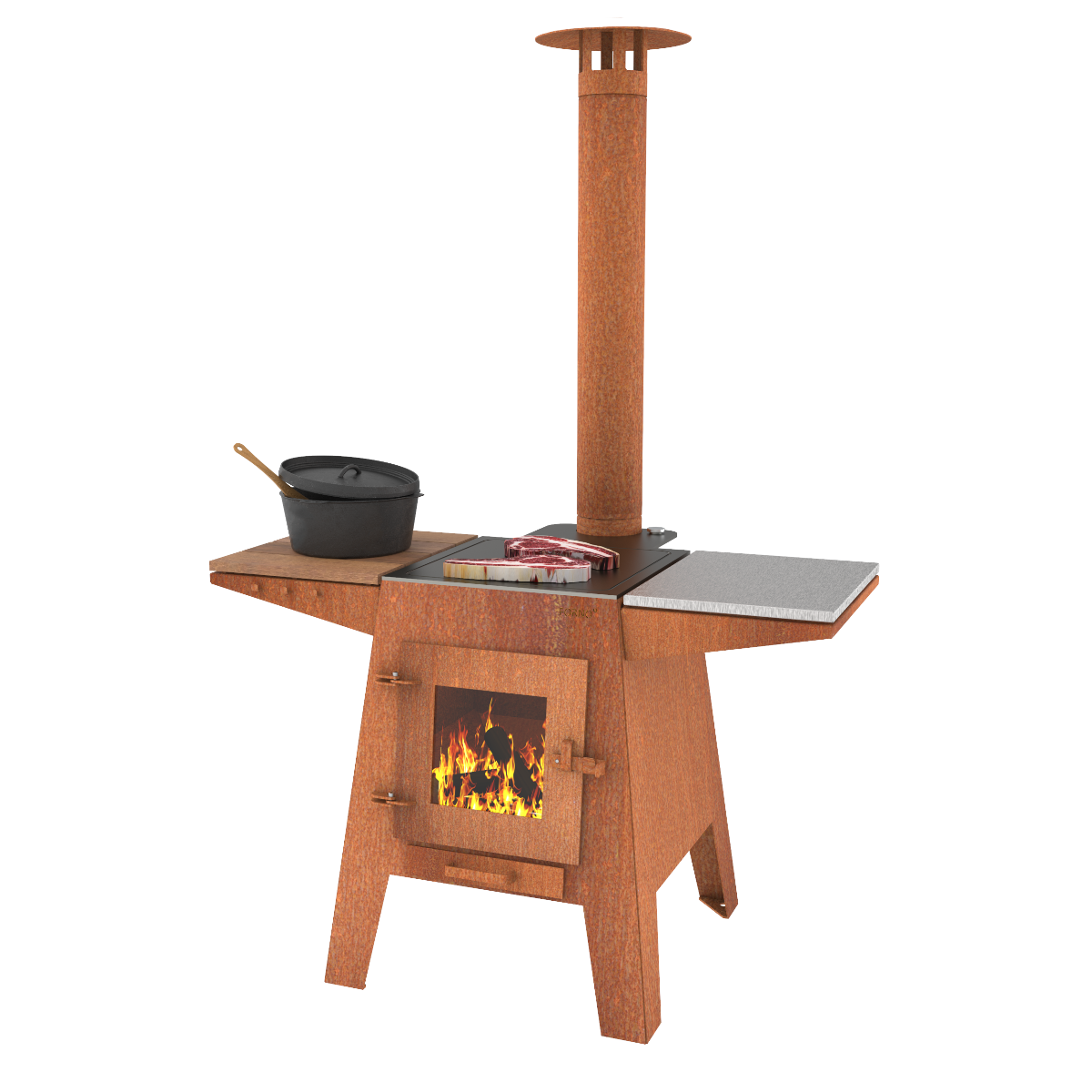 Parker-and-Coop-corten-steel-outdoor-cooking-oven-bbq-grill-rust-3