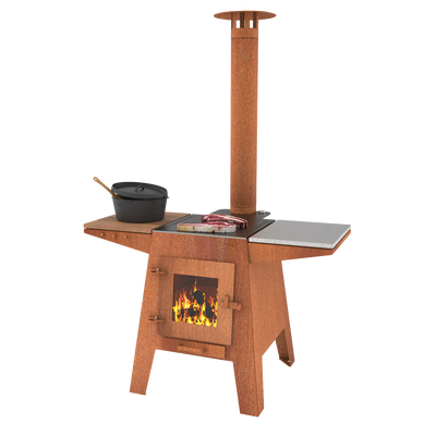 Parker-and-Coop-corten-steel-outdoor-cooking-oven-bbq-grill-rust-3