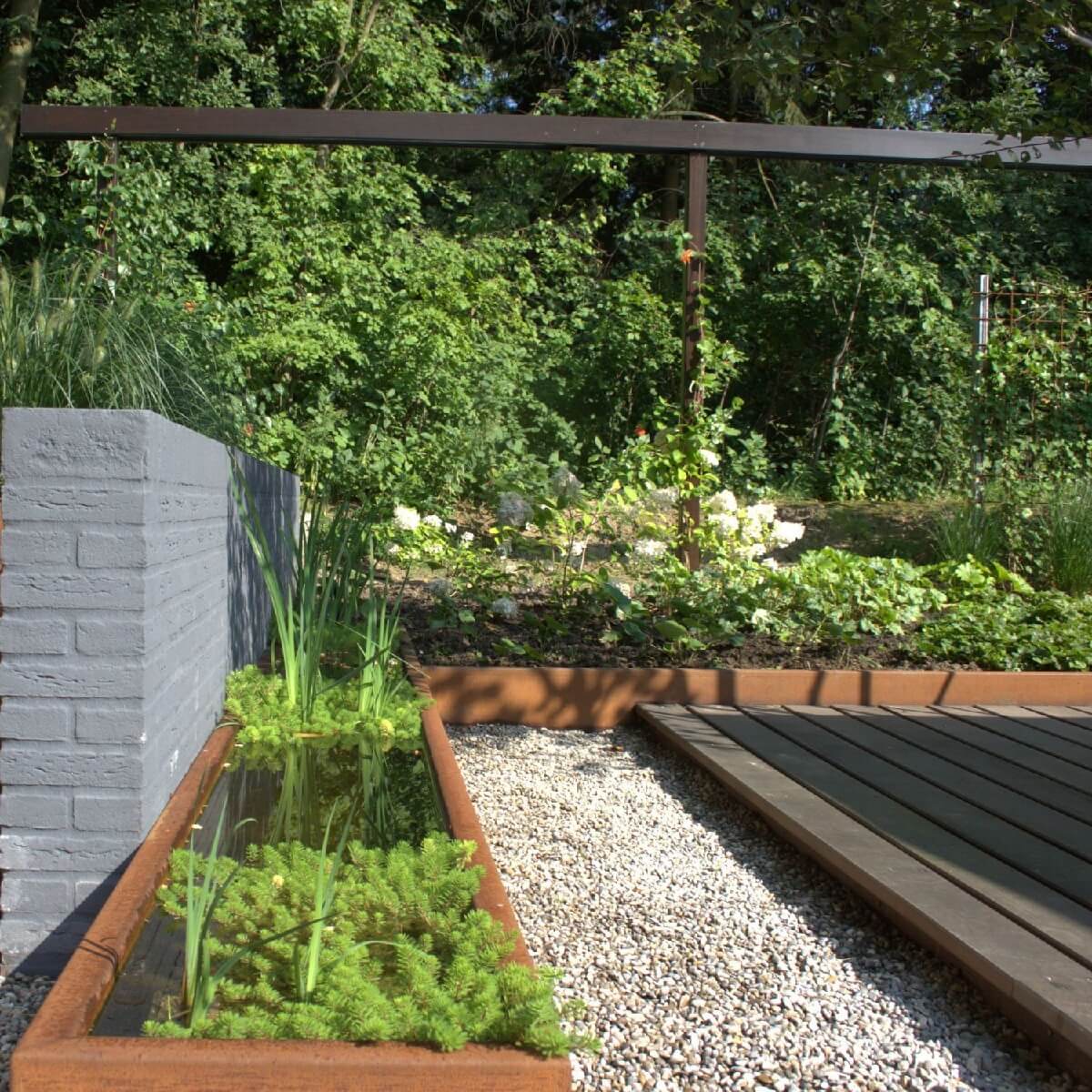 Corten Steel Retaining Wall 20cm High